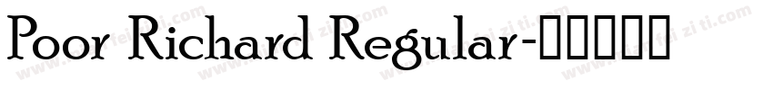 Poor Richard Regular字体转换